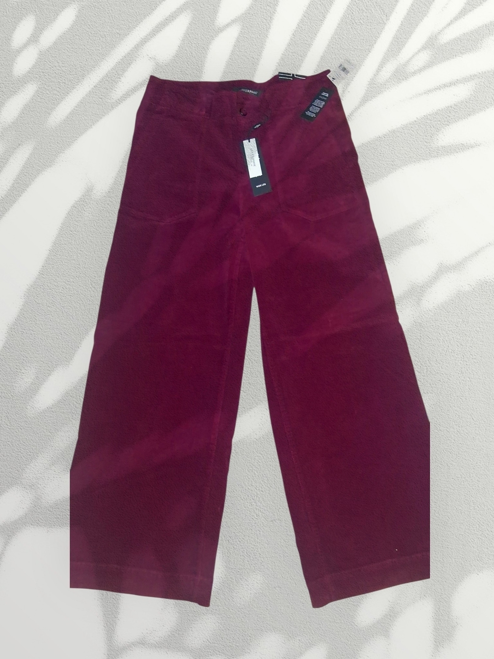 Liverpool Jeans Company Wide-Leg Corduroy Jeans in Deep Wine - Picture 2 of 10